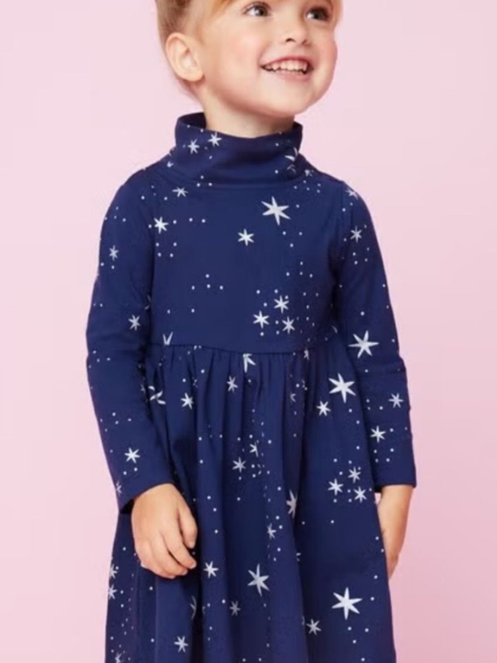 Hanna Andersson Navy Silver Sparkler Skater Dress 100/4T